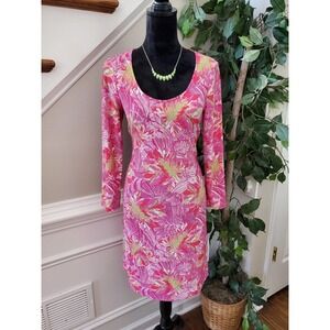 Cappagallo Women's Polyester Scoop Neck Long Sleeve Knee Length Dress Size Small